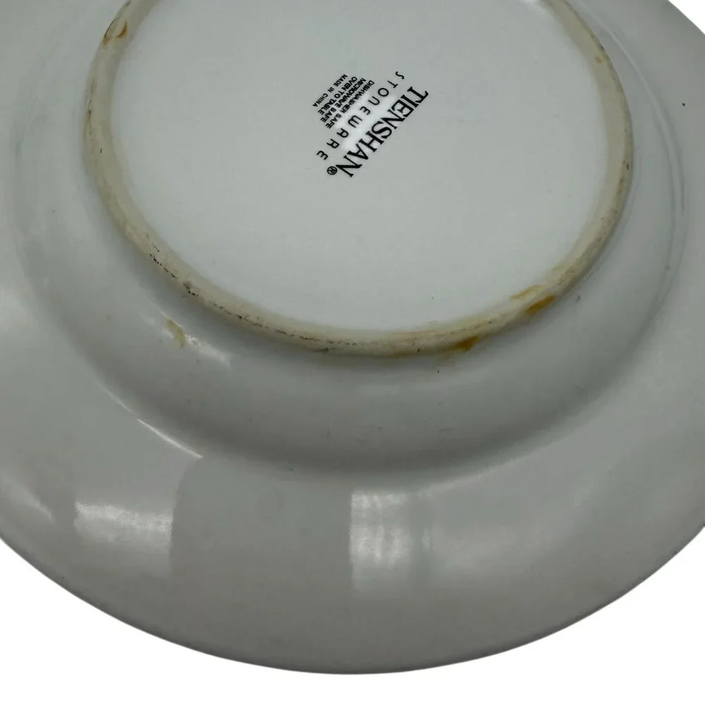 Tienshan Raspberry‎ Social Rim soup bowls lot of four Stoneware replacements